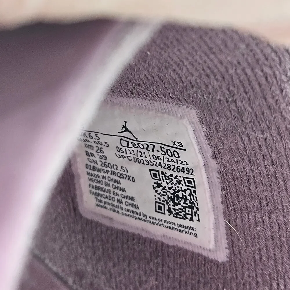 Nike Air Jordan Nola Slide Slides Womens Size 9 Light Mulberry Purple Terry Logo